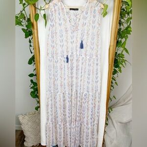 AMERICA & BEYOND FLORAL‎ SHEER MAXI DRESS​​​​​